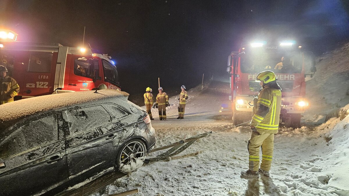Fahrzeugabsturz auf der Gletscherstraße