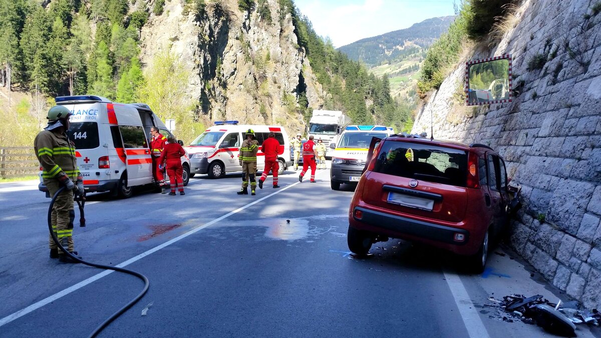 Verkehrsunfall auf der Reschenbundesstraße