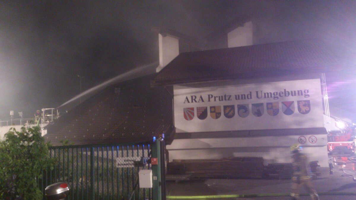 Brand im Klärwerk Prutz