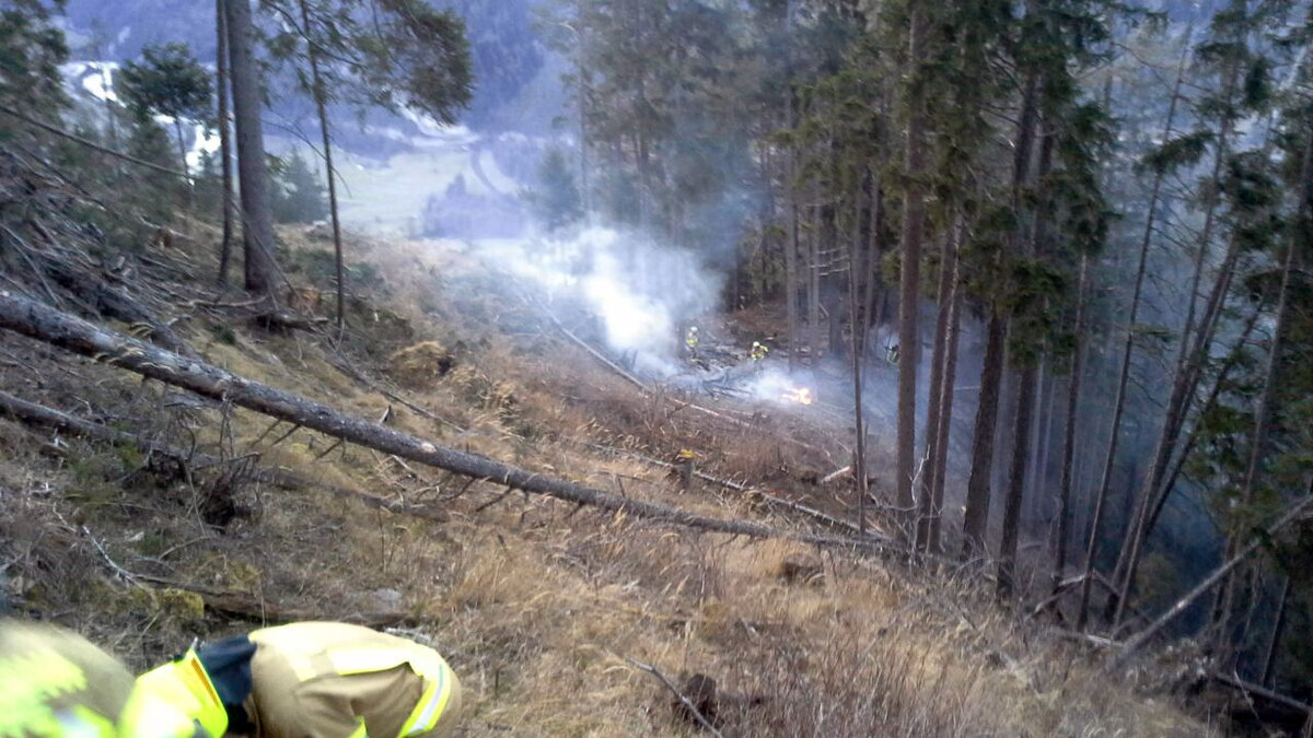 Waldbrand am Burgschrofen