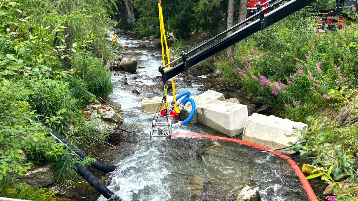 Unterstützungseinsatz nach Ertrinkungsunfall am Stuibenfall in Umhausen