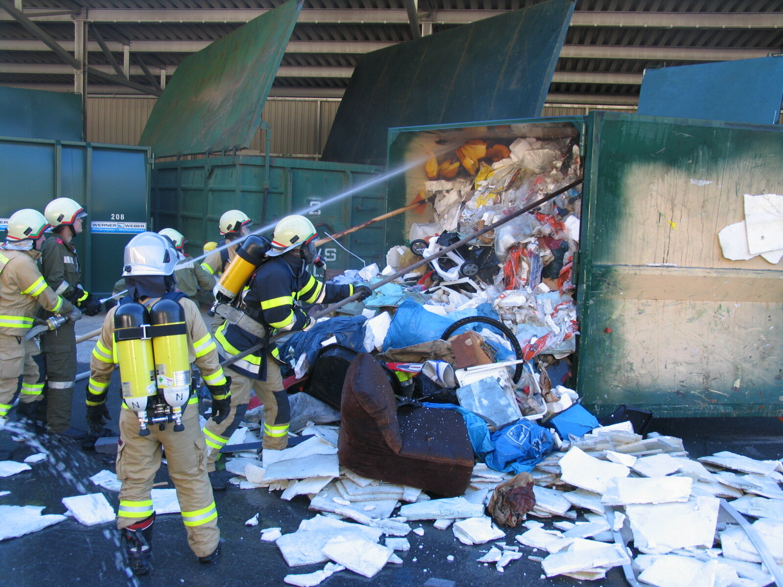 Brand im Recyclinghof Prutz