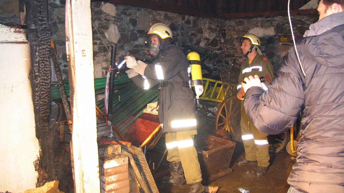 Brand Nebengebäude Gasthof Rose