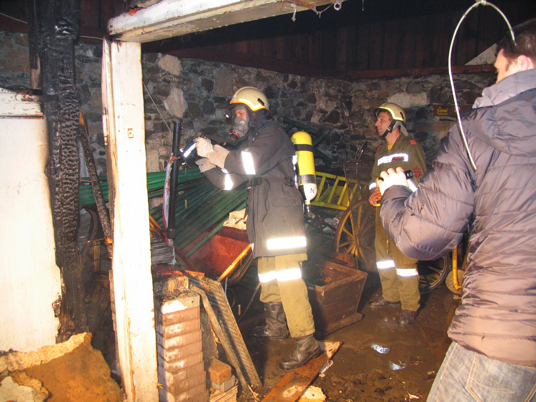 Brand Nebengebäude Gasthof Rose