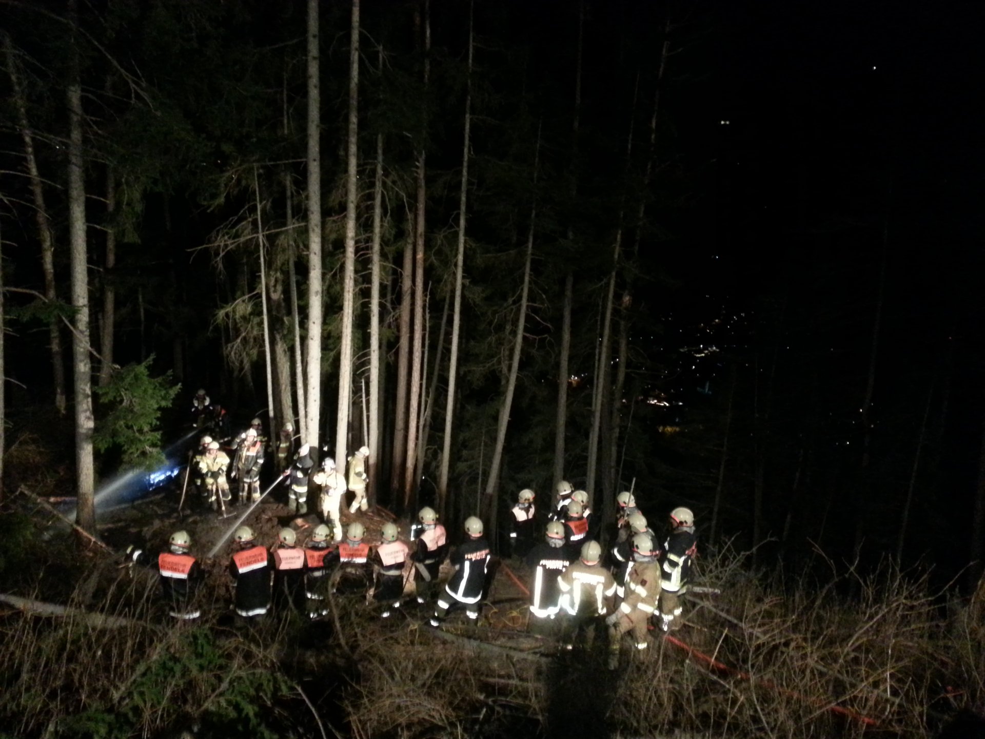 Waldbrand am Burgschrofen