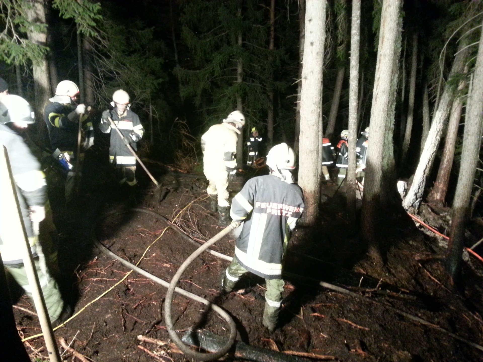 Waldbrand am Burgschrofen