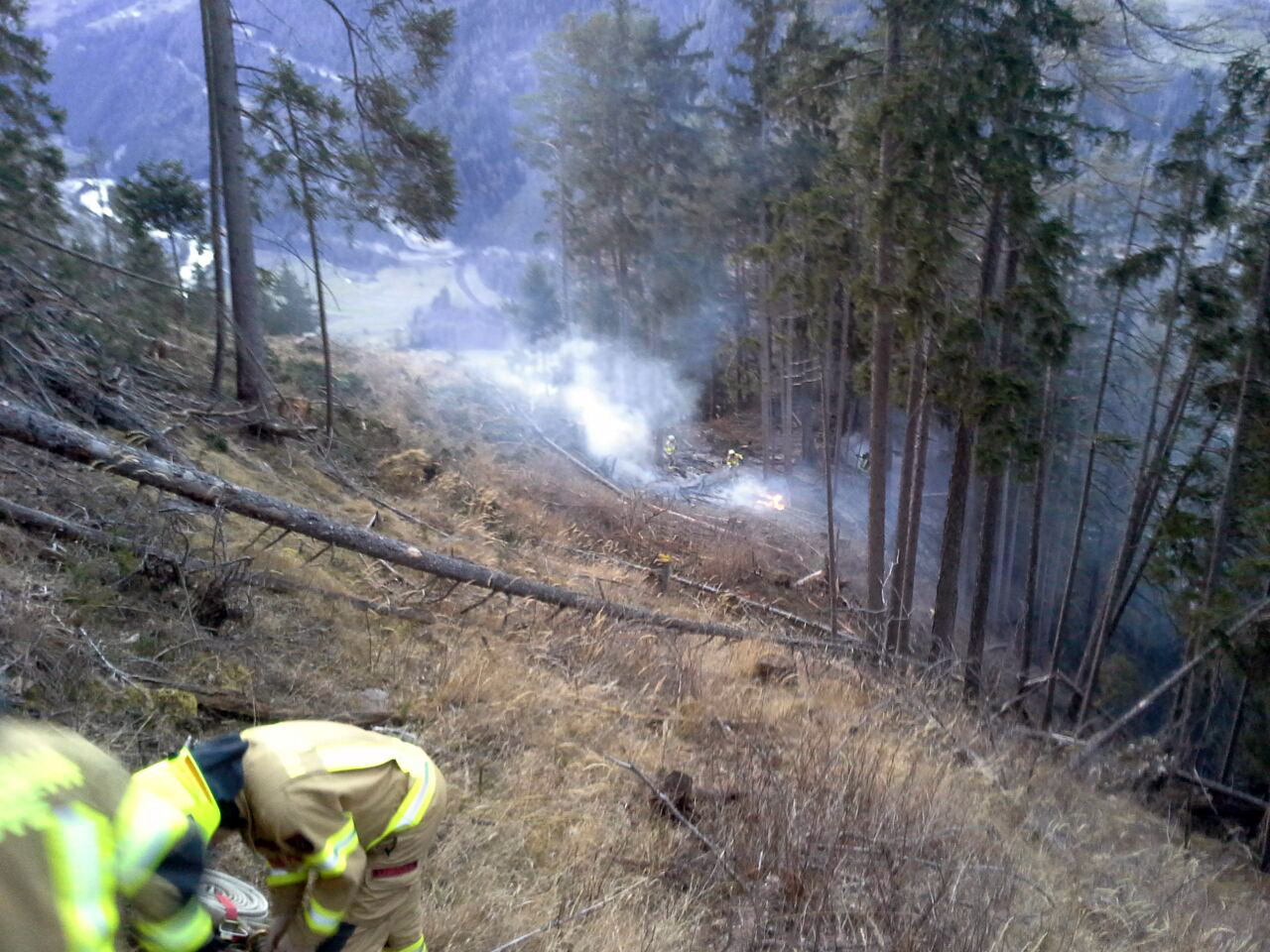 Waldbrand am Burgschrofen