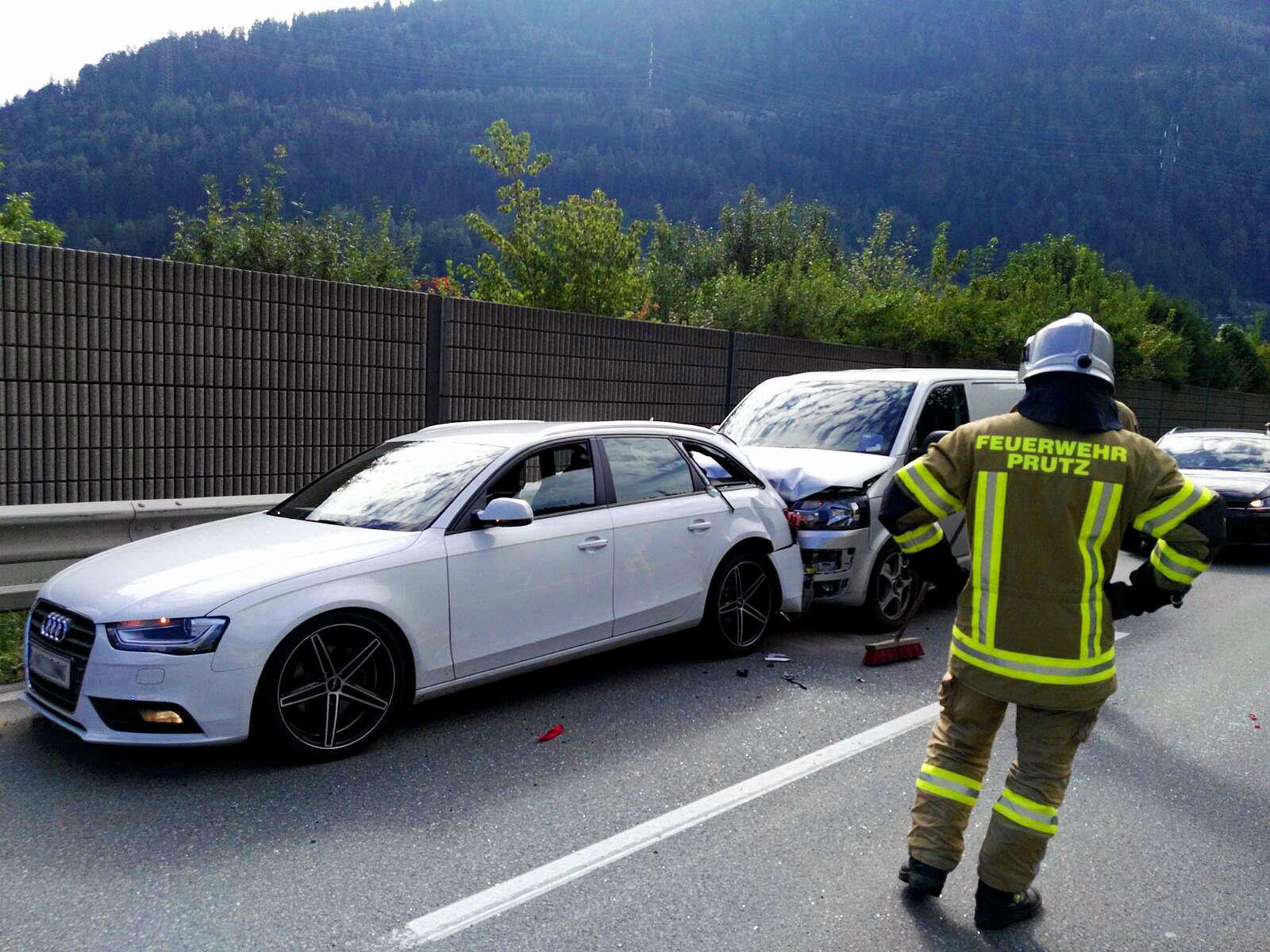Auffahrunfall auf der Reschenbundesstraße