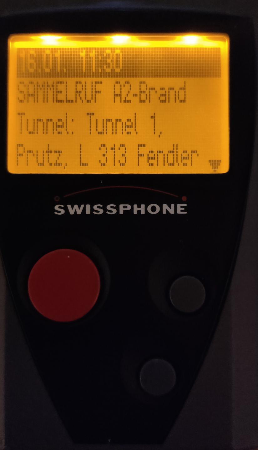 Vermeintlicher Brand in einem Tunnel auf der L 313 Fendlerstraße