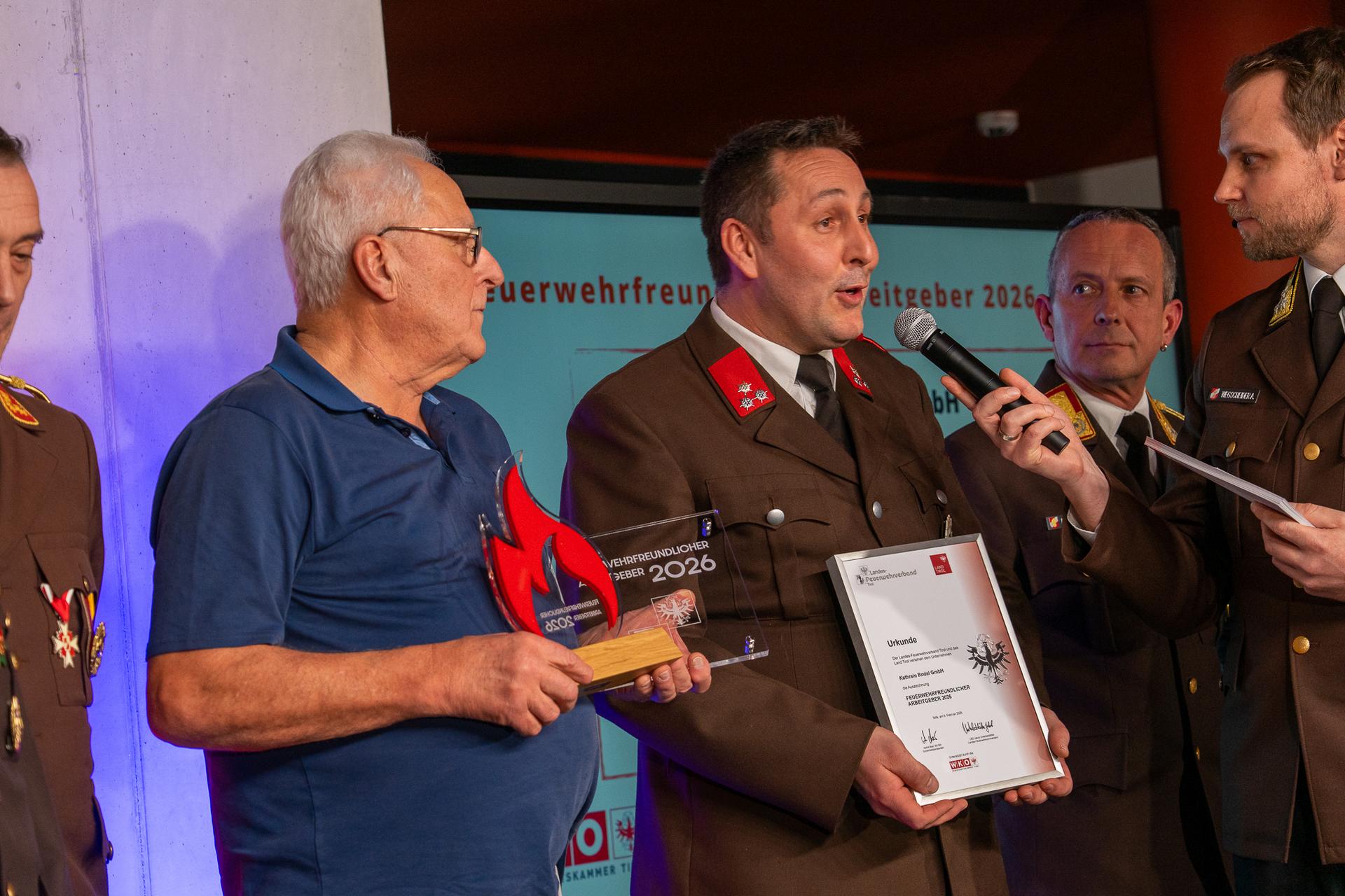 Auszeichnung Feuerwehrfreundlicher Arbeitgeber 2026