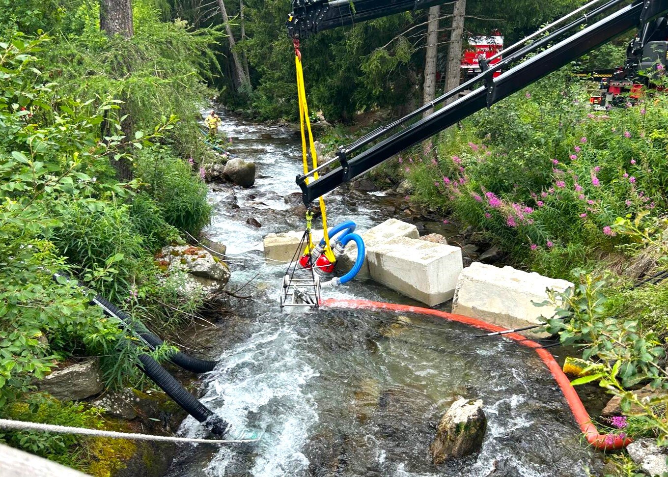 Unterstützungseinsatz nach Ertrinkungsunfall am Stuibenfall in Umhausen