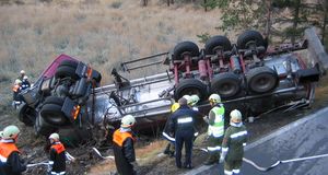 Verkehrsunfall mit einem Tankwagen